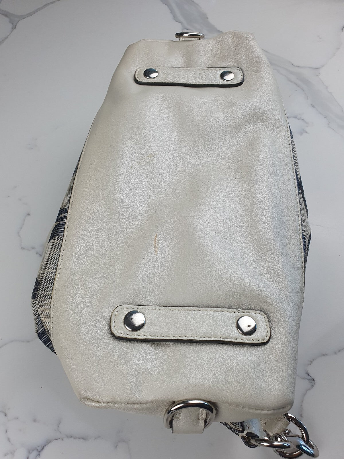 Coach Vintage Signature Canvas and Leather Satchel Hobo Bag