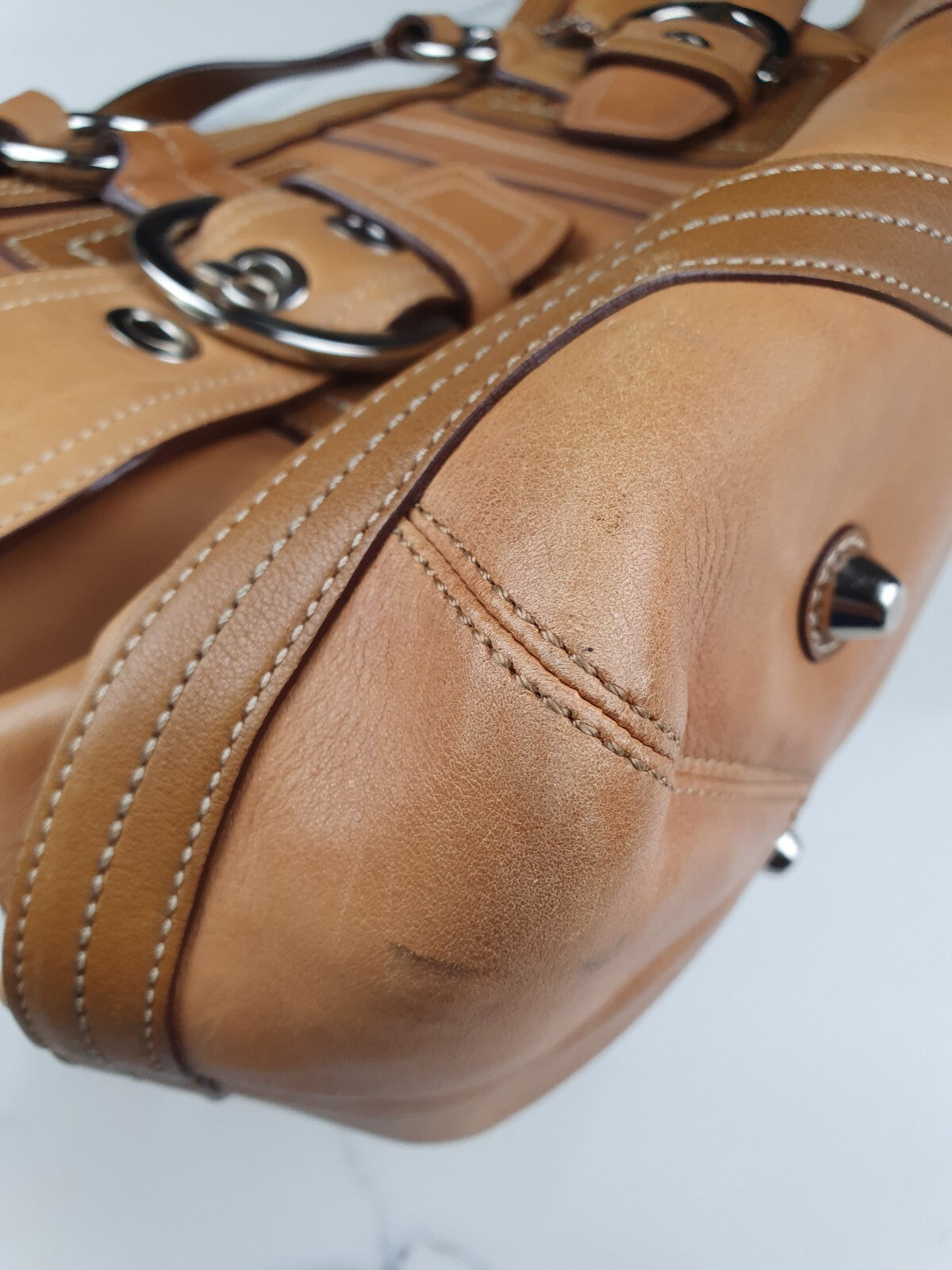 Coach Natural Glove Tanned Leather Soho Tote Shoulder Bag