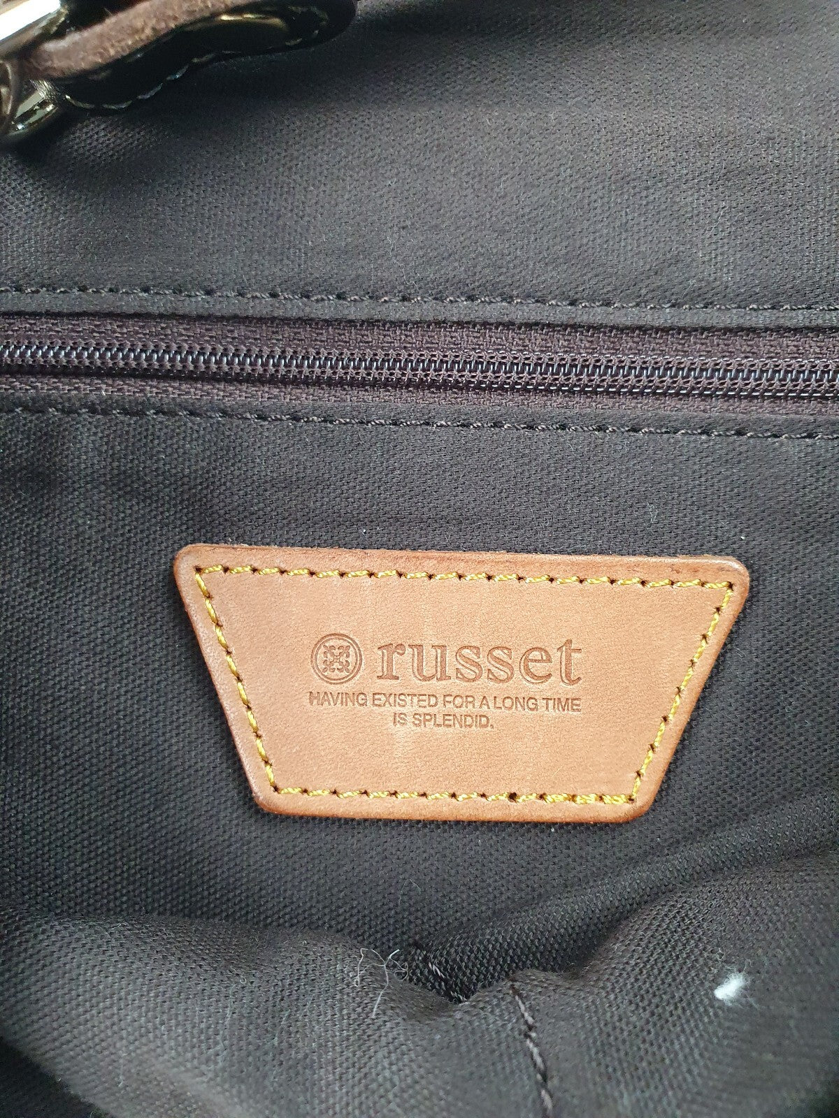 Russet Brown Patterned Hobo Shoulder Bag with Adjustable Strap