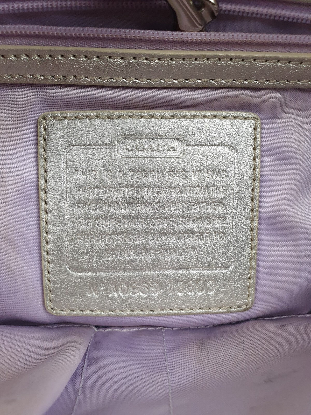 White and Silver Genuine Leather Shoulder Bag