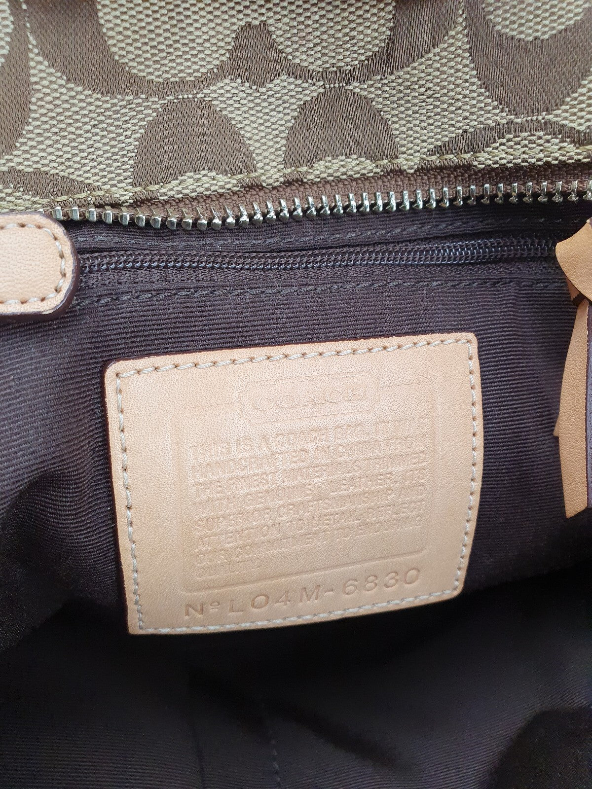 Coach Signature Canvas and Leather Tote Bag