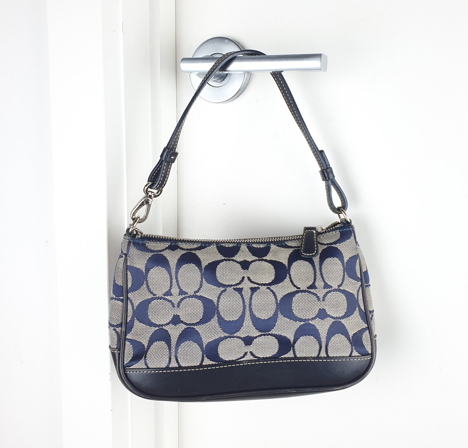 Coach Signature Canvas and Leather Small Shoulder Bag