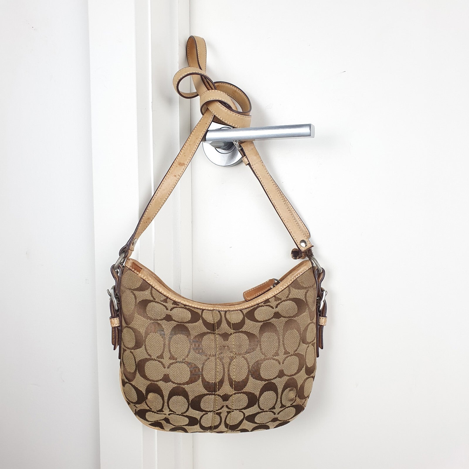 Coach Signature Canvas Crossbody Bag in Brown