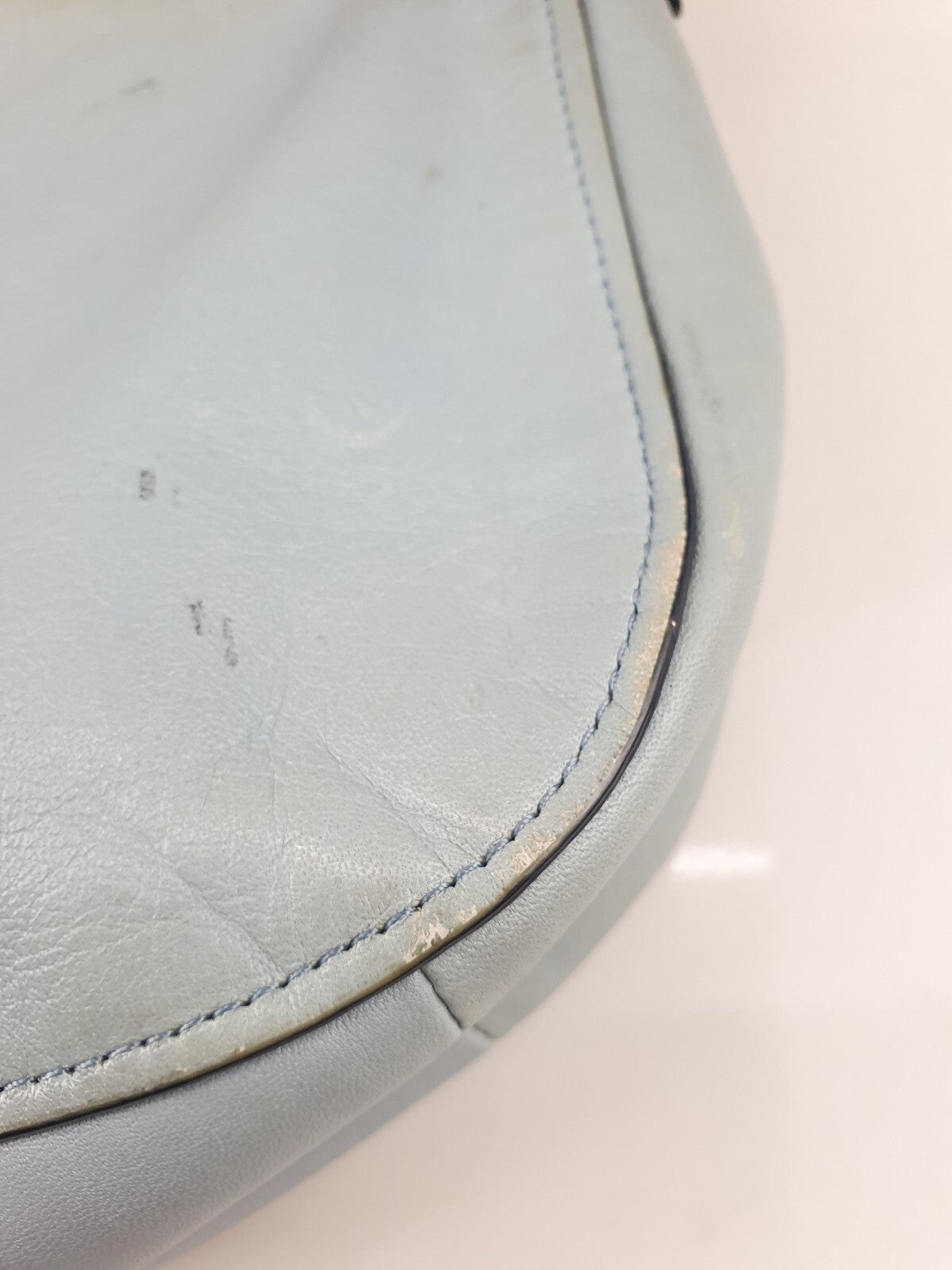 Coach Light Blue Leather Shoulder Bag