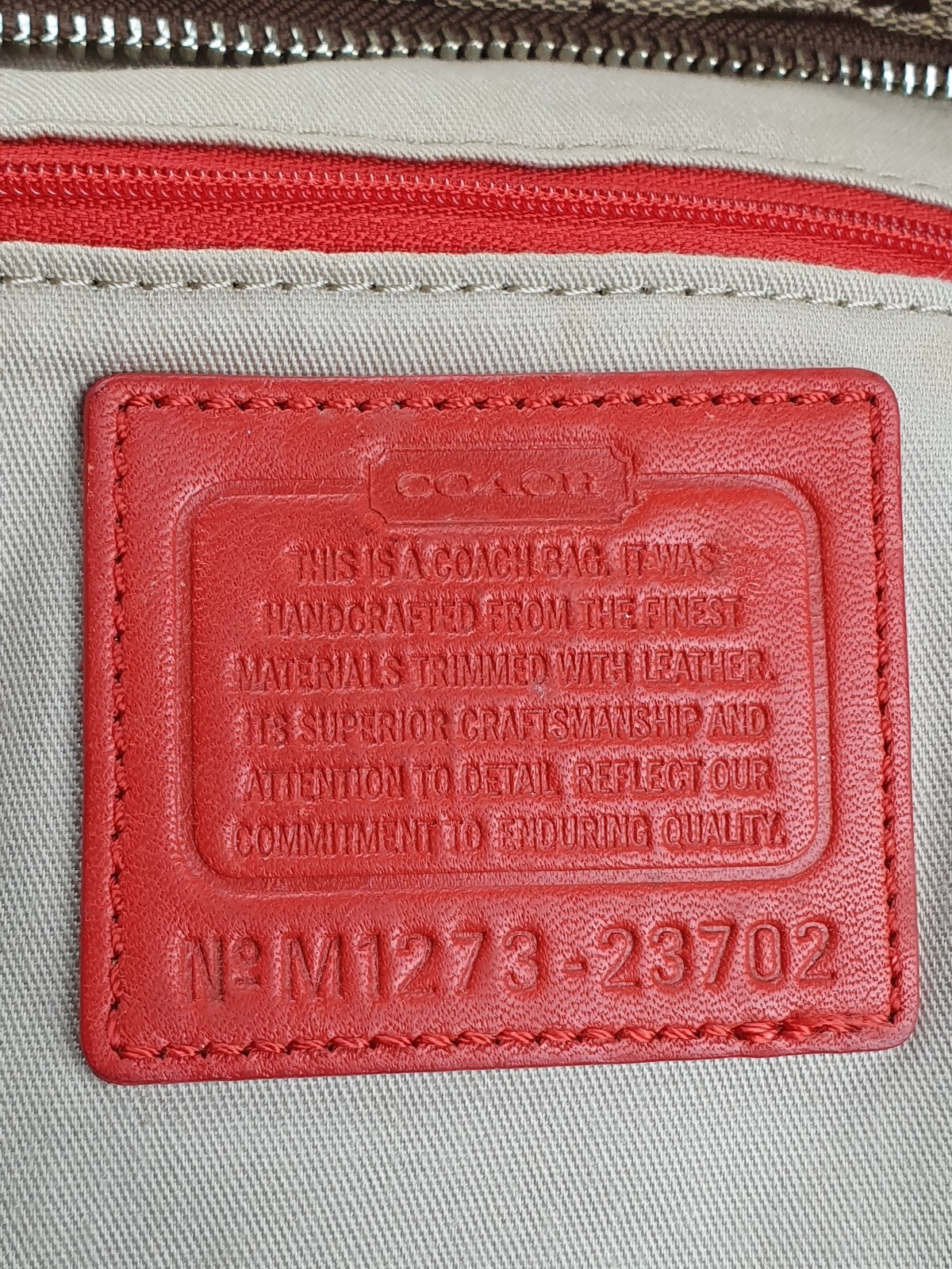 Coach Signature Canvas and Leather Shoulder Bag