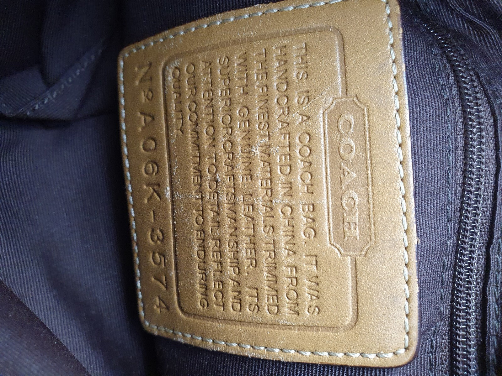 Authentic Coach Signature Canvas and Leather Shoulder Bag