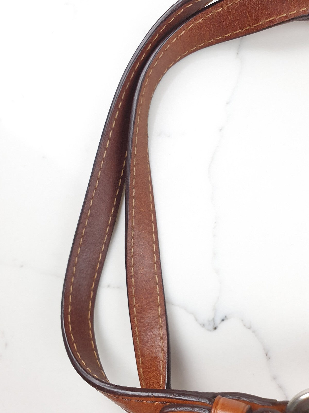 Coach Vintage Brown Pebbled Leather Tote Bag with Tan Handles