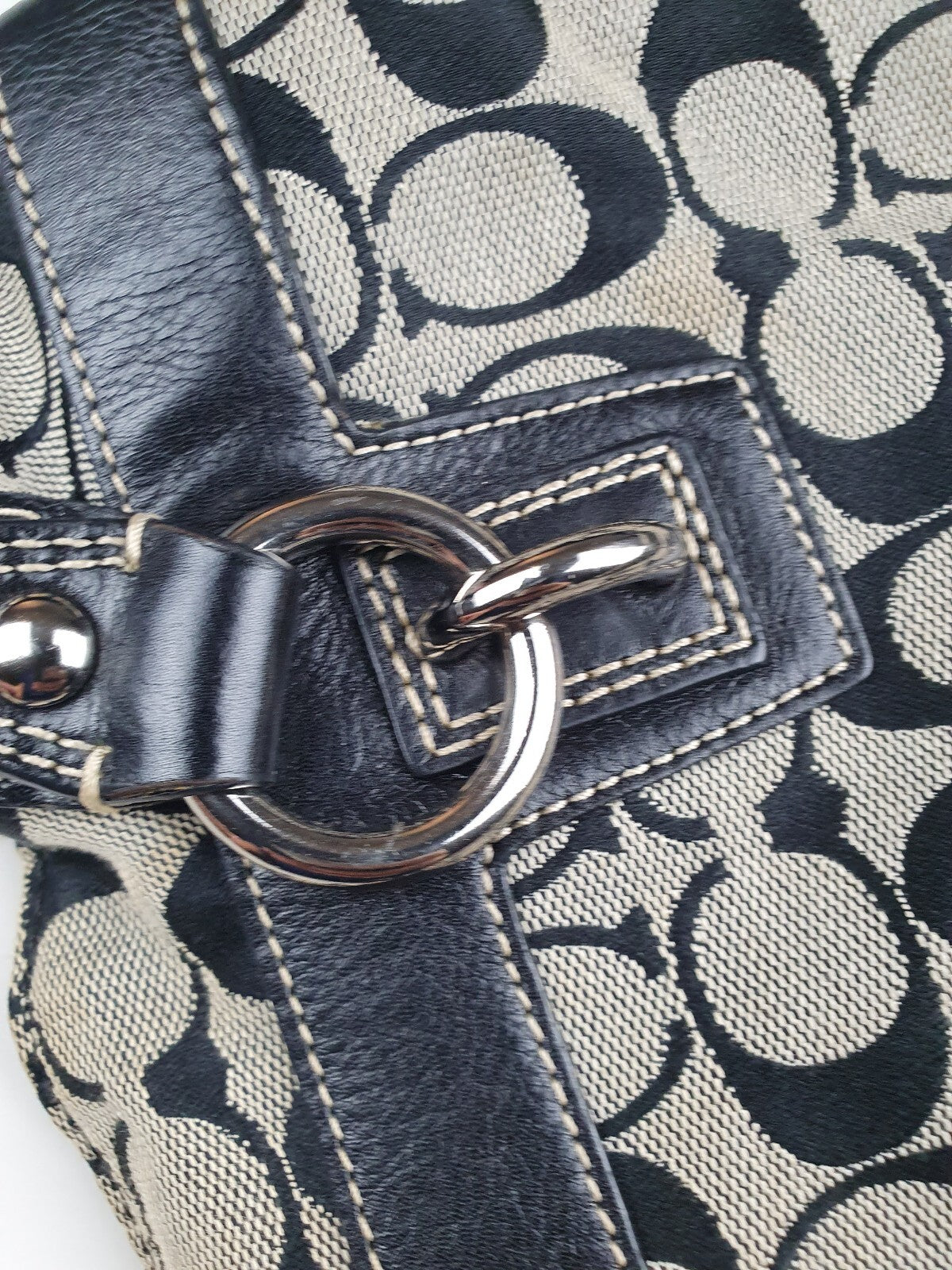 Coach Signature Canvas and Leather Tote Bag