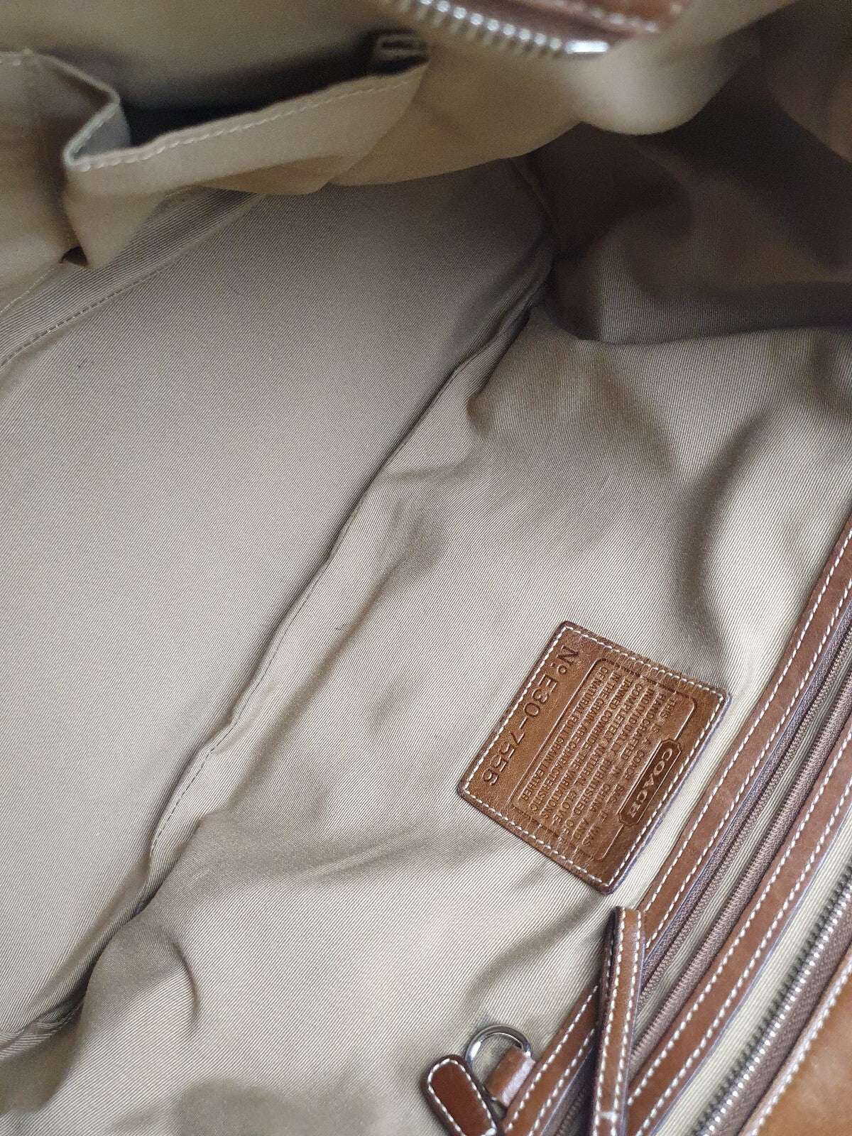 Vintage Coach Tan Leather Shoulder Bag