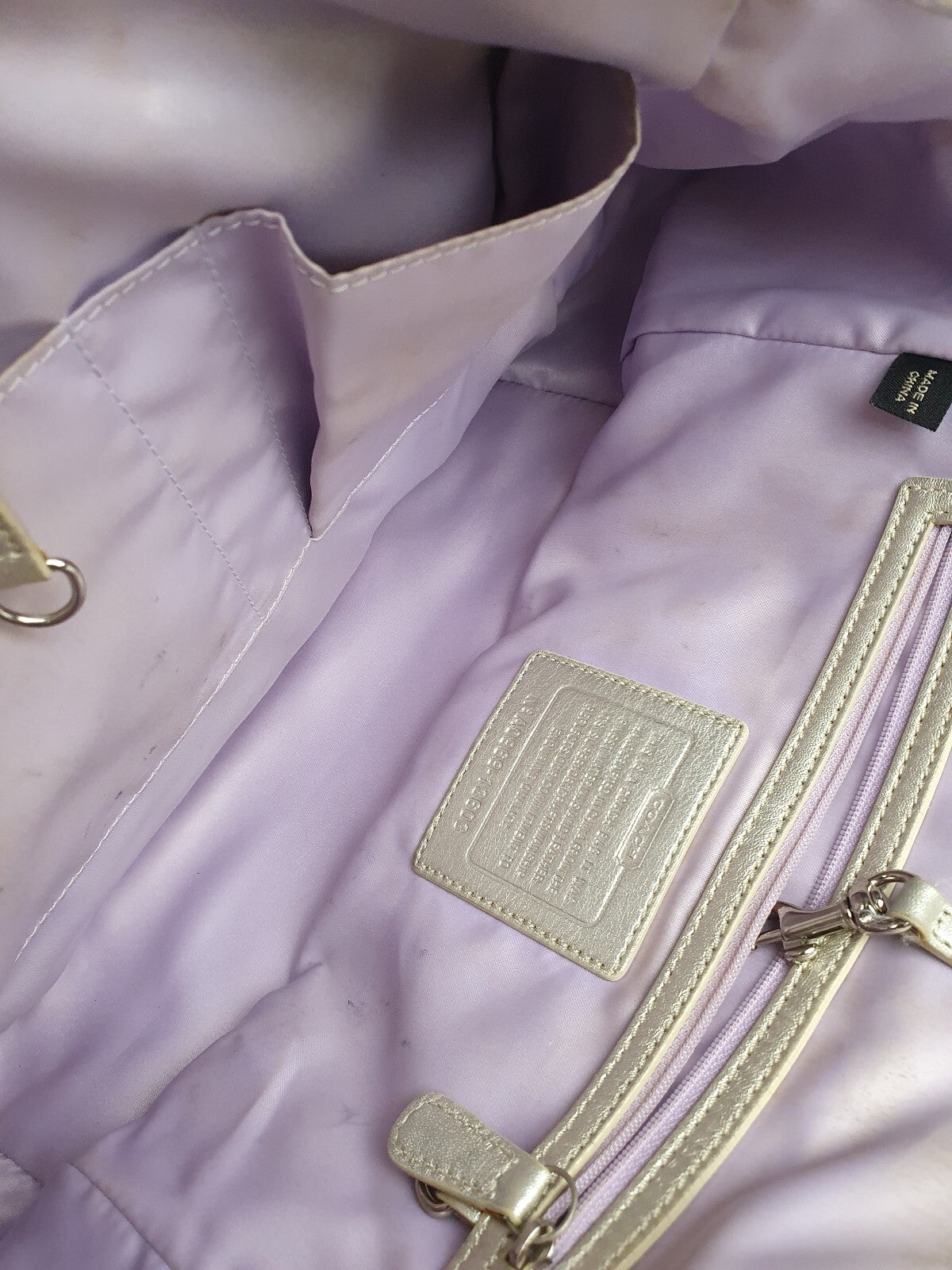 White and Silver Genuine Leather Shoulder Bag