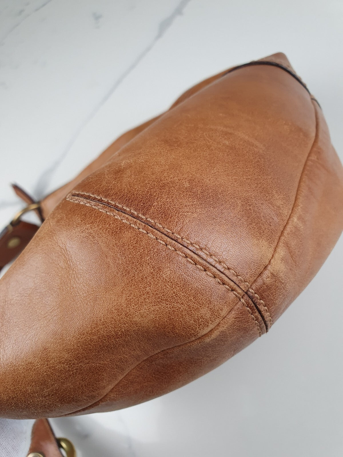 Coach Vintage Tan Leather Hobo Shoulder Bag