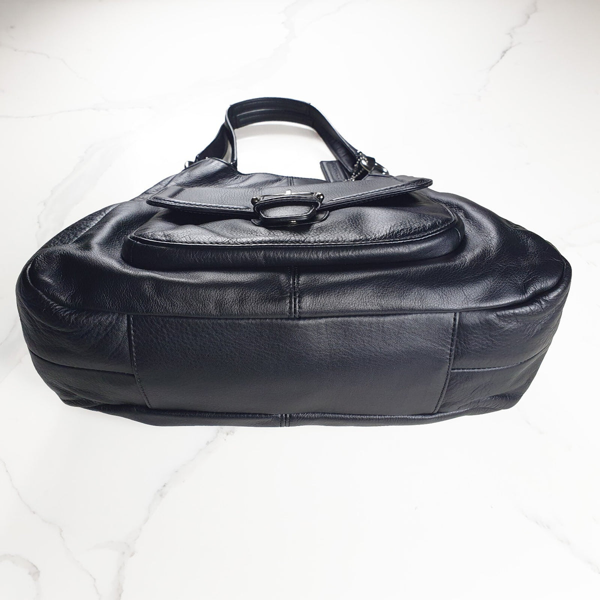Coach Black Genuine Leather Shoulder Bag