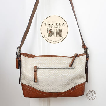 Coach Signature Canvas and Leather Shoulder Bag