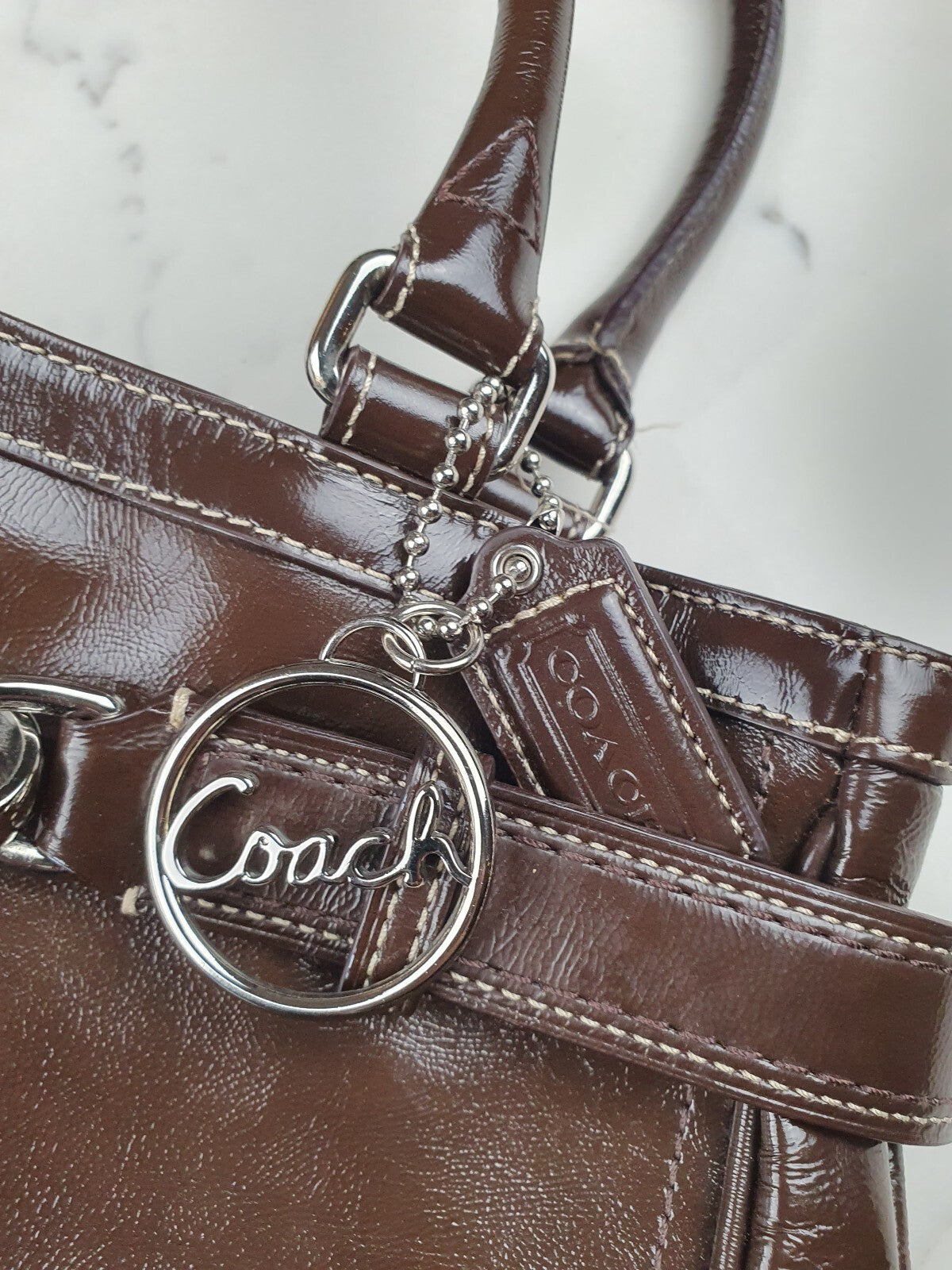 Coach Vintage Brown Genuine Leather Handbag