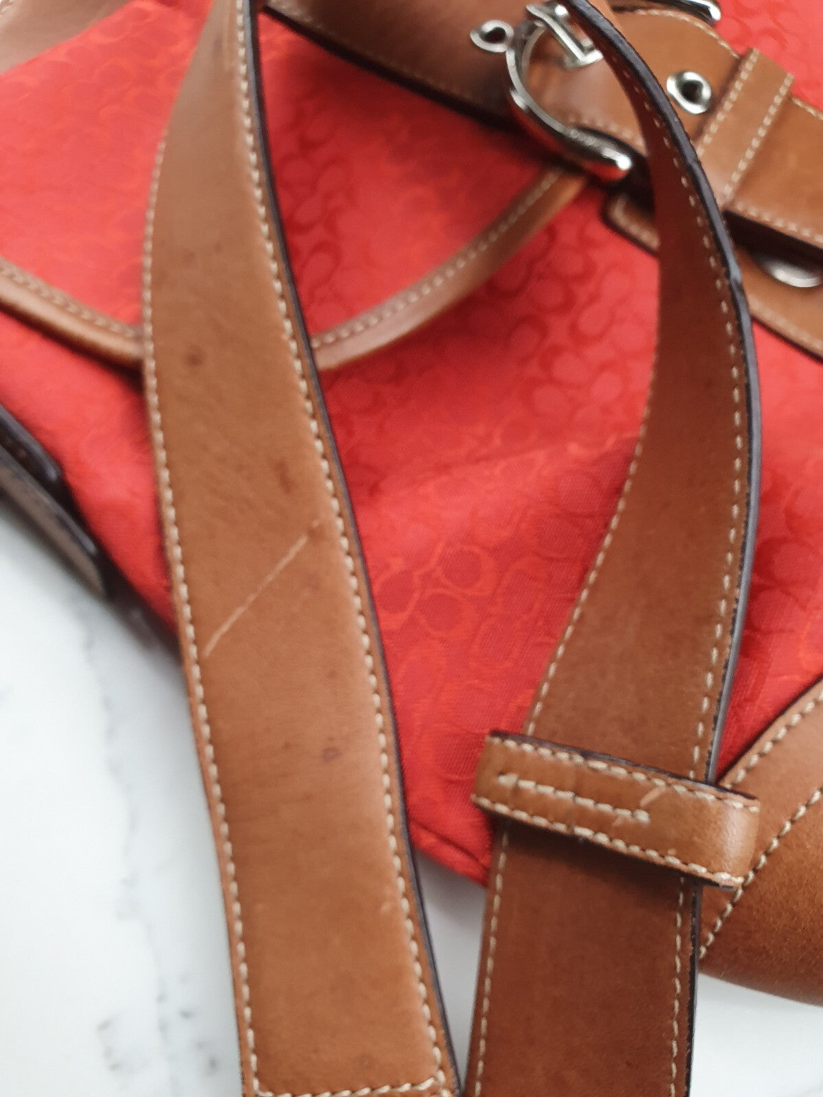 VERY RARE Coach Vintage Red Messenger Bag Purse Crossbody
