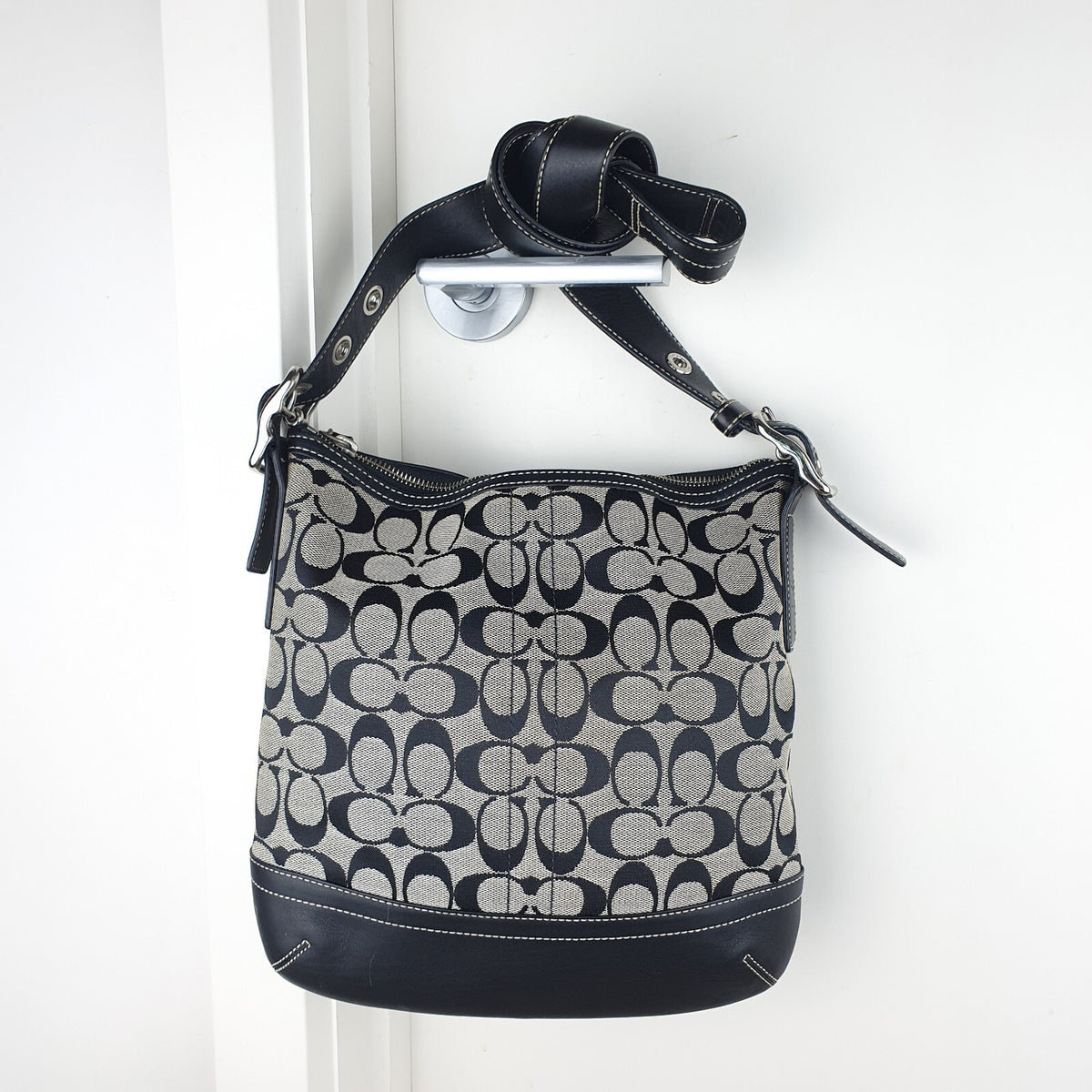Coach Signature Canvas and Leather Crossbody Bag