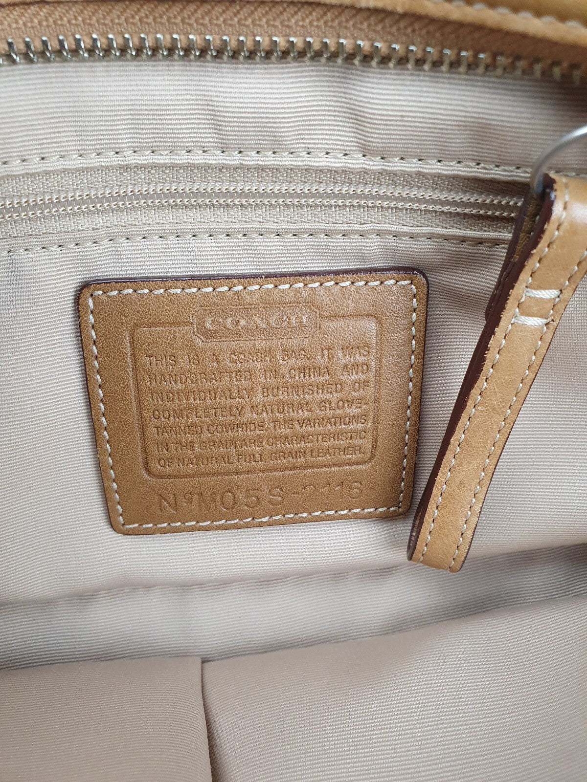 Coach Natural Glove Tanned Leather Soho Tote Shoulder Bag