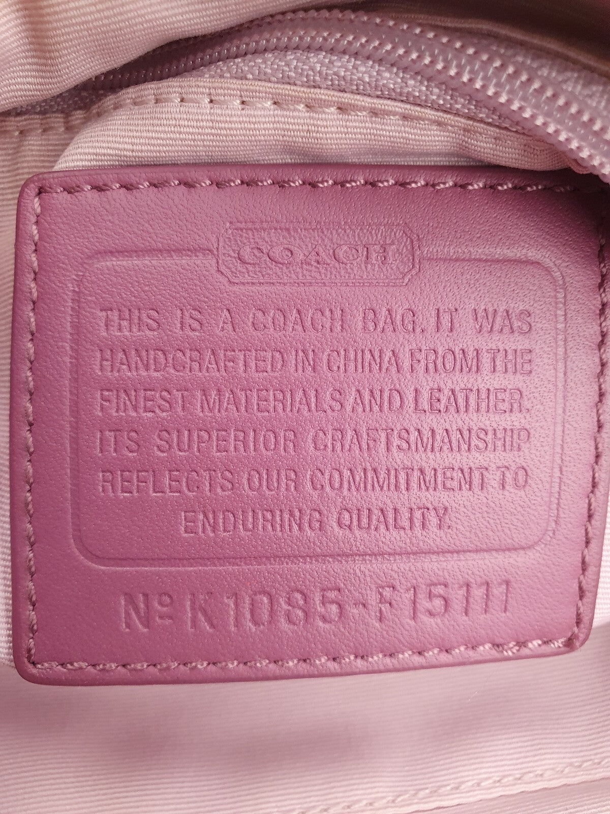 Coach Beige and Pink Signature Jacquard Crossbody Bag with Leather Trim