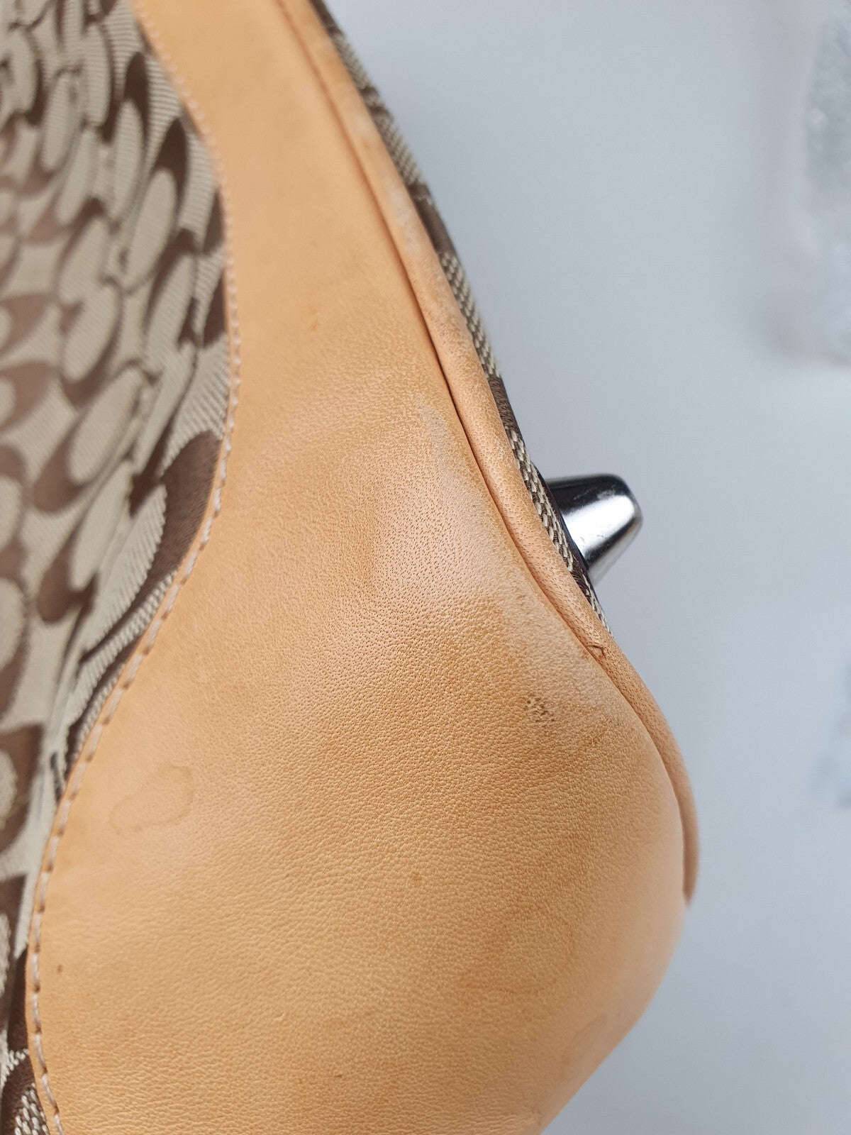 Coach Signature Canvas and Leather Tote Bag