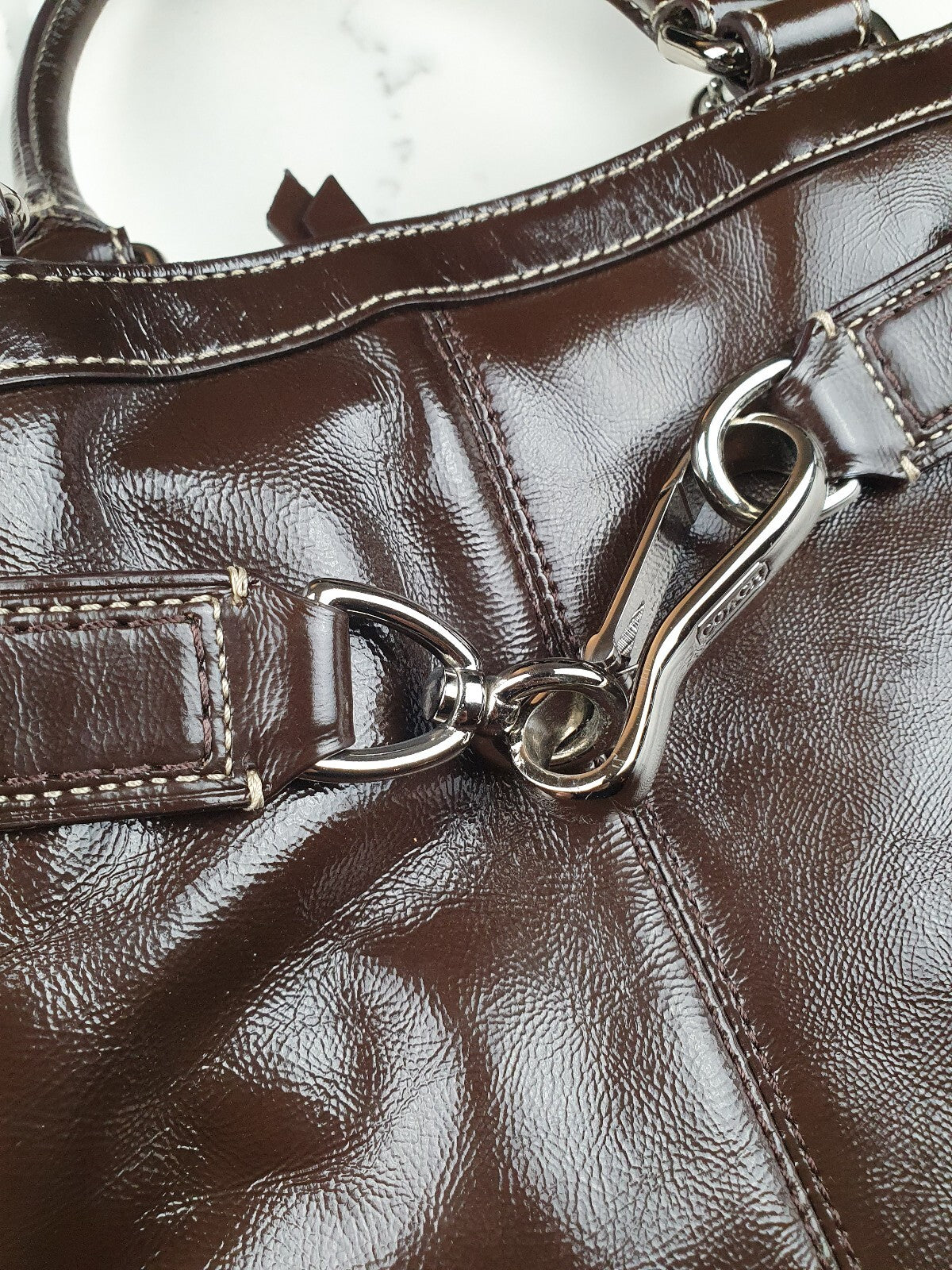 Coach Vintage Brown Genuine Leather Handbag
