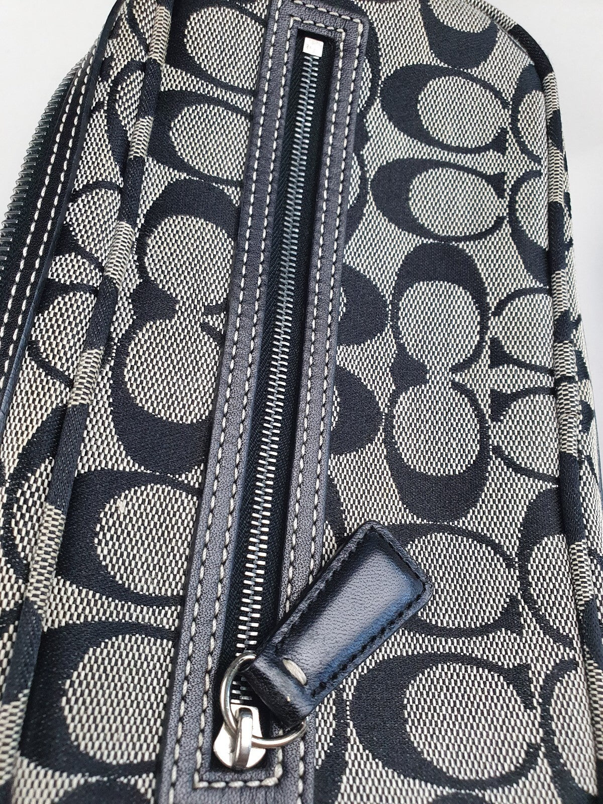 Coach Signature Canvas Crossbody Bag with Leather Trim