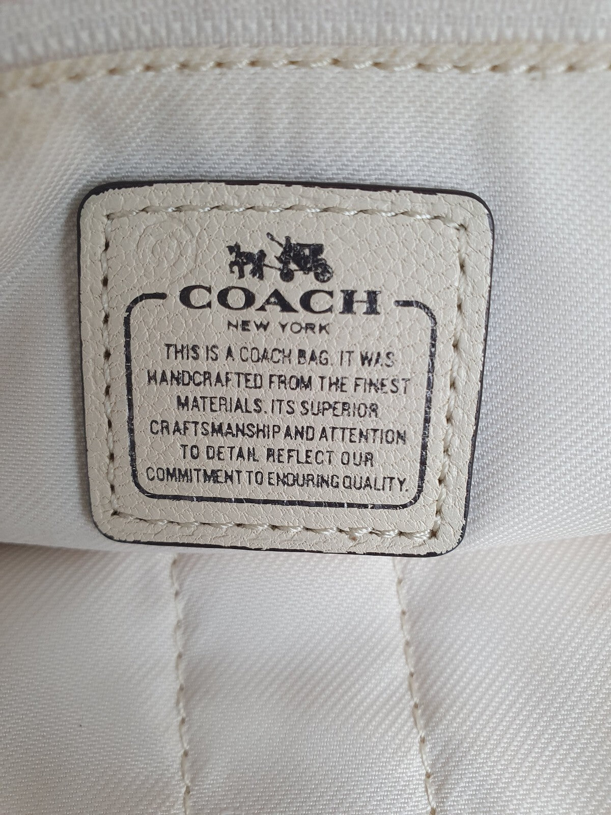 Coach Cream Leather Satchel Swagger 37732Handbag with Shoulder Strap