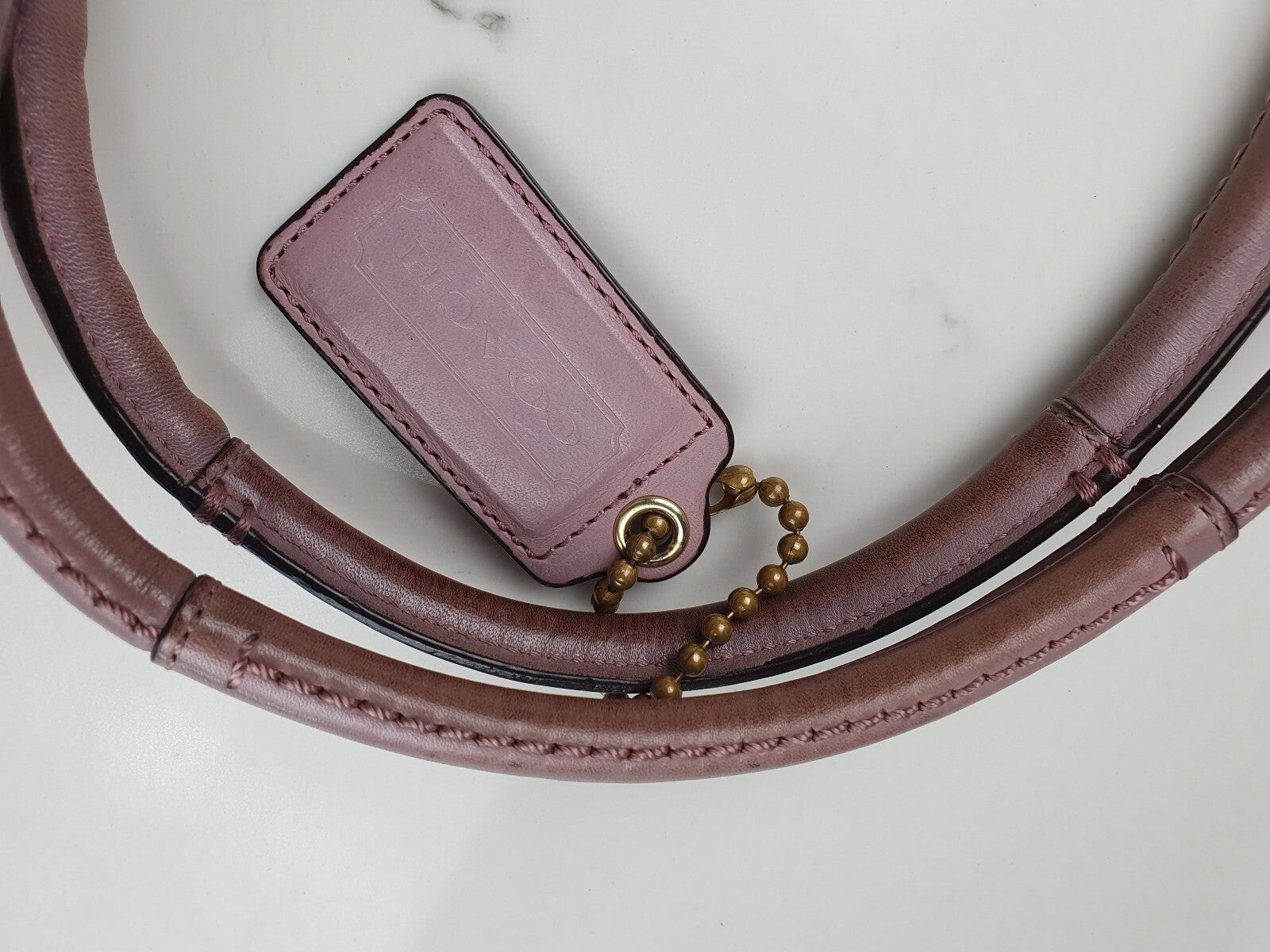 Coach Vintage Purple Leather Tote Bag