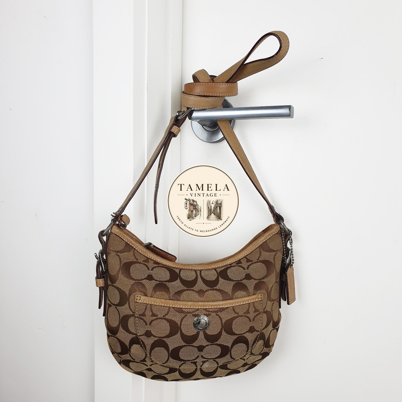 Coach Signature Canvas Crossbody Bag in Brown