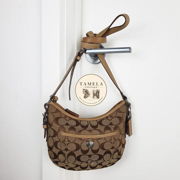 Coach Signature Canvas Crossbody Bag in Brown