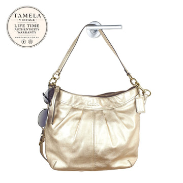 Coach Vintage Gold Leather Shoulder Bag
