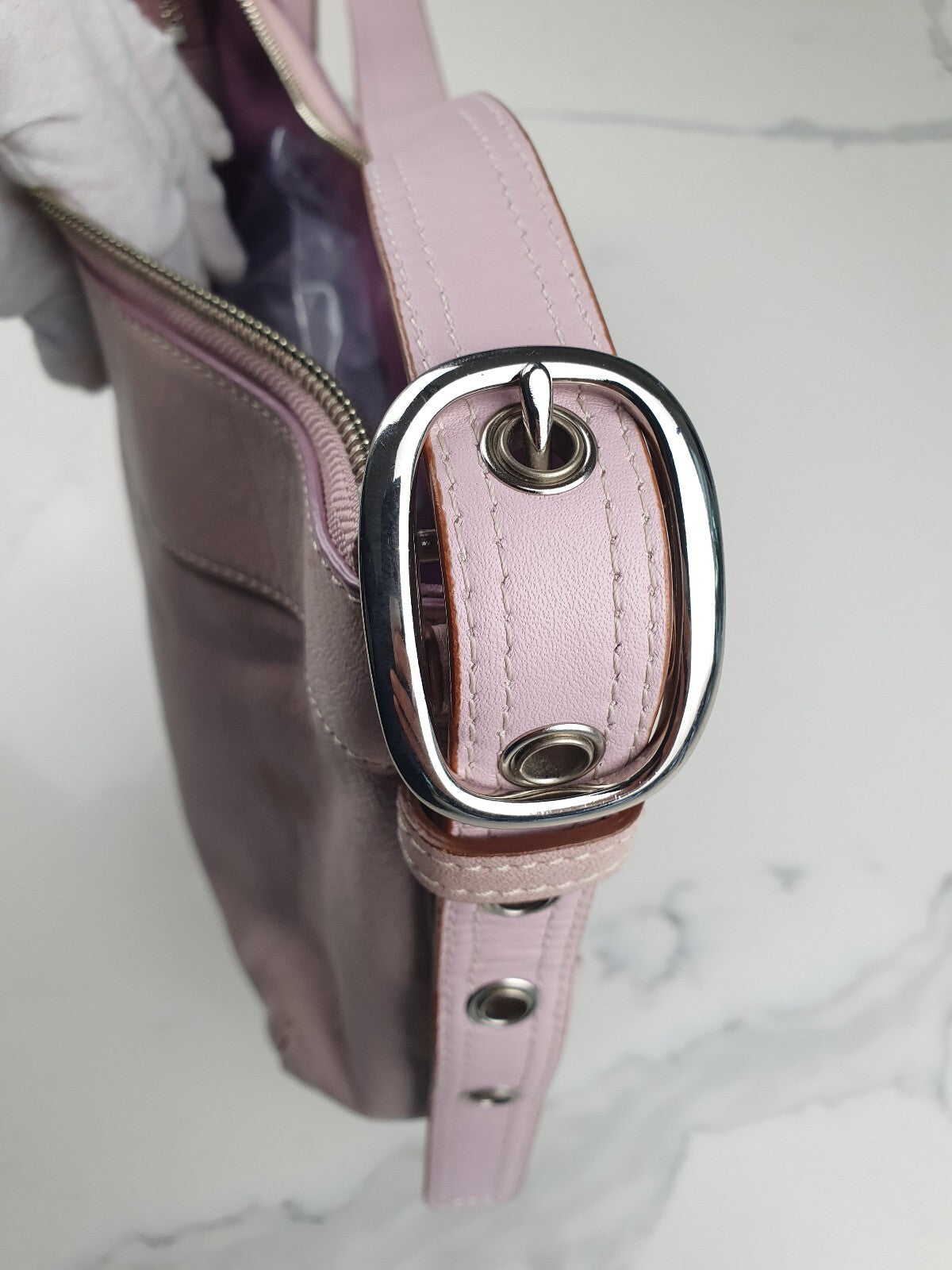 Vintage Coach Pink Leather Shoulder Bag