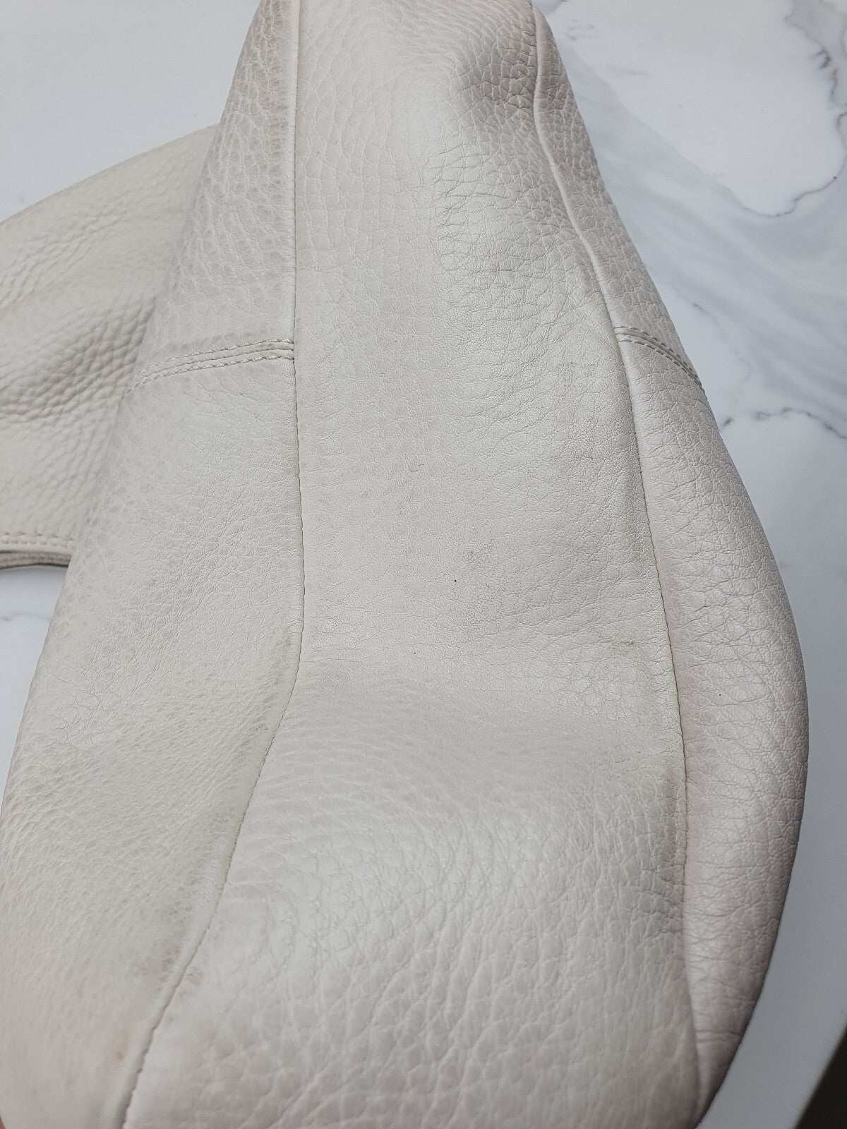Coach Pebbled Leather Hobo Bag in Cream