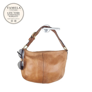 Coach Vintage Tan Leather Hobo Shoulder Bag