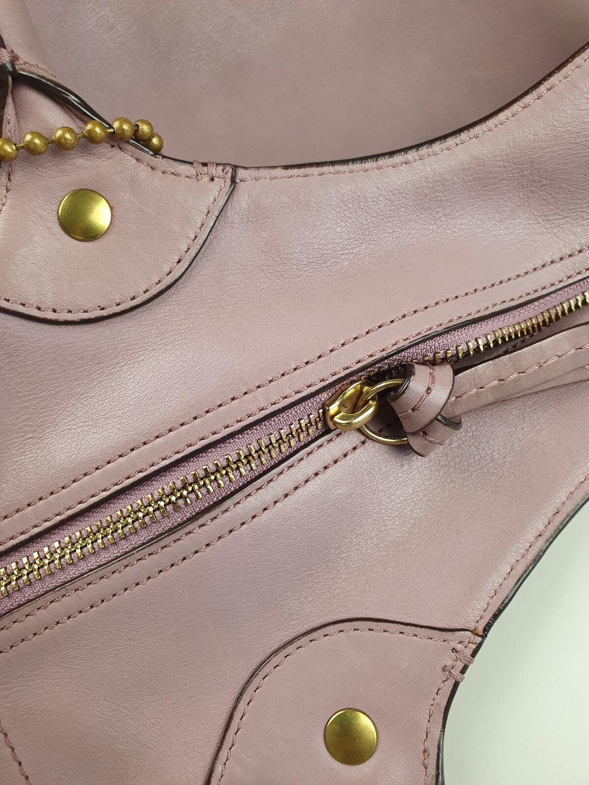 Coach Vintage Purple Leather Tote Bag