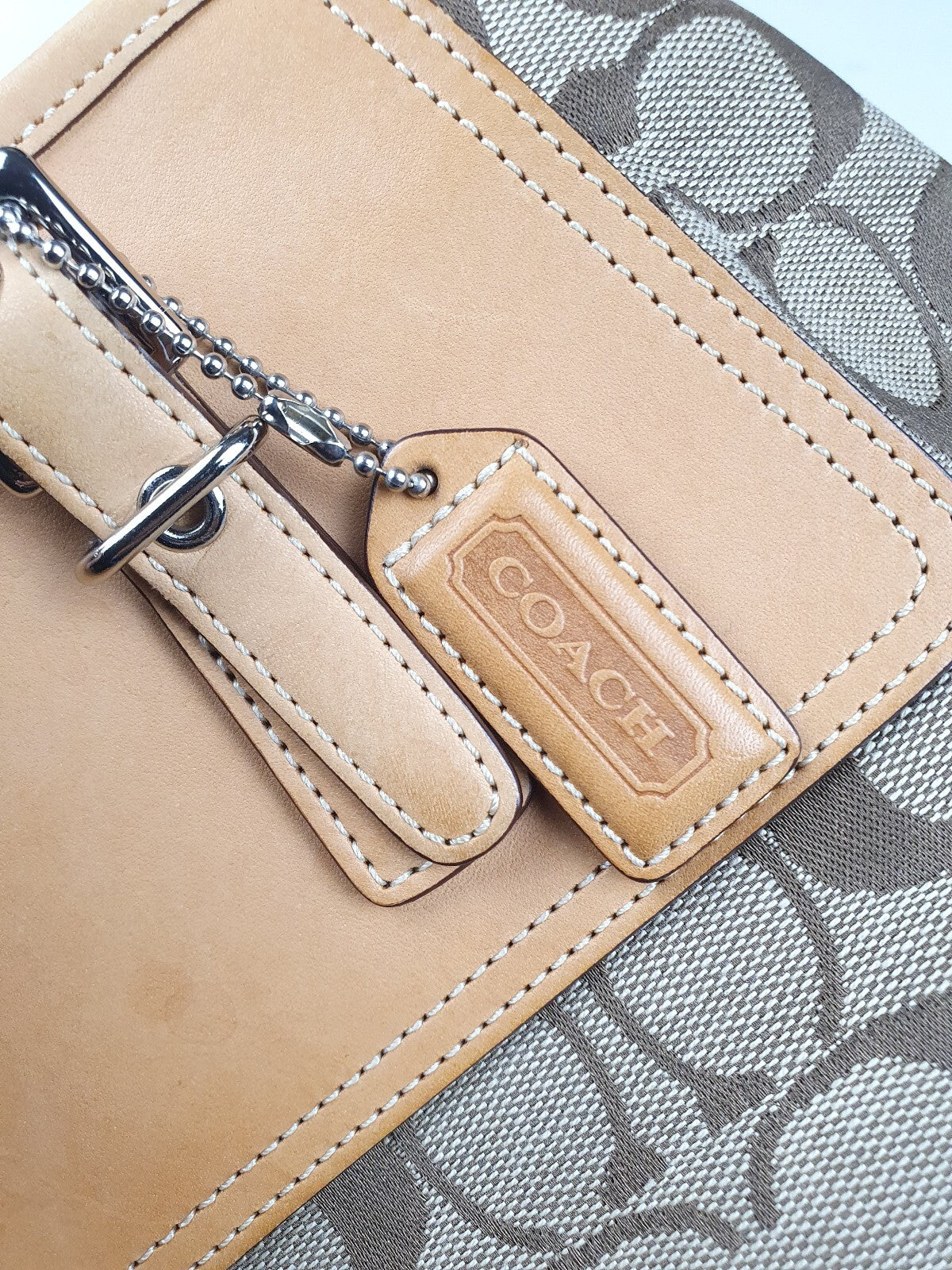 Coach Signature Canvas and Leather Tote Bag