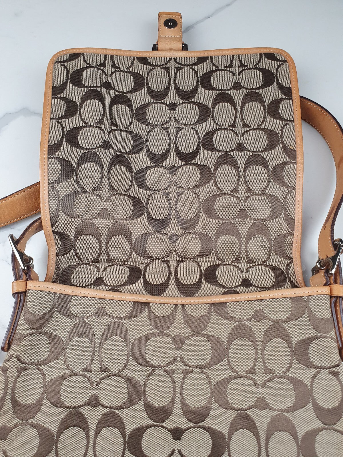 Coach Signature Canvas and Leather Crossbody Bag