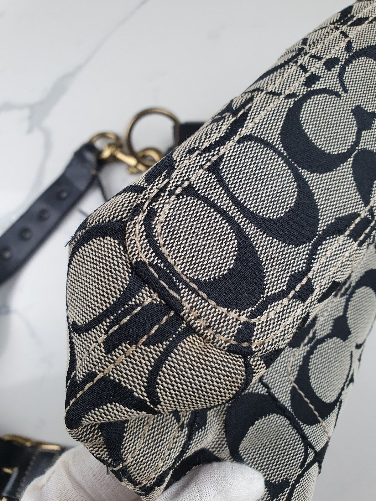 Coach Signature Canvas and Leather Crossbody Bag
