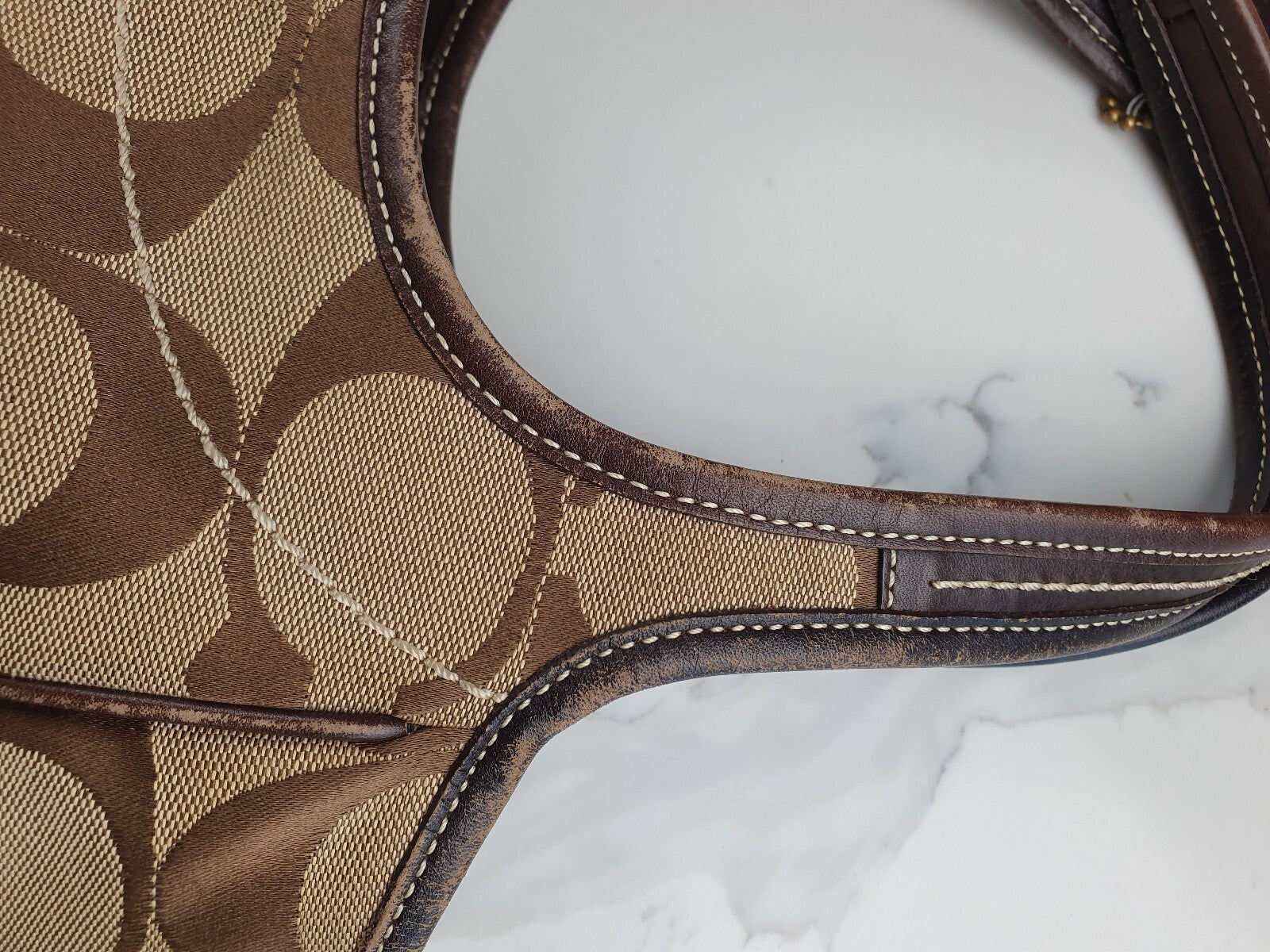 Coach Signature Canvas and Leather Tote Bag