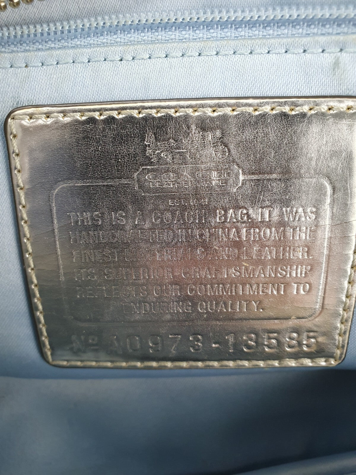 Coach Vintage Signature Canvas and Leather Satchel Hobo Bag