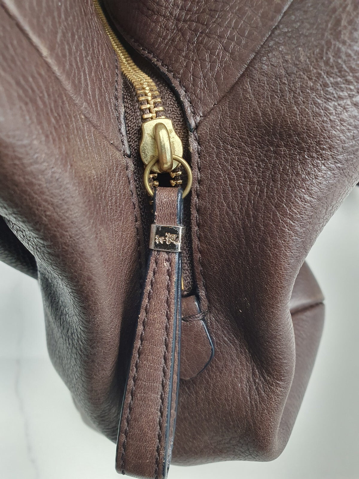 Coach Brown Leather Hobo Shoulder Bag