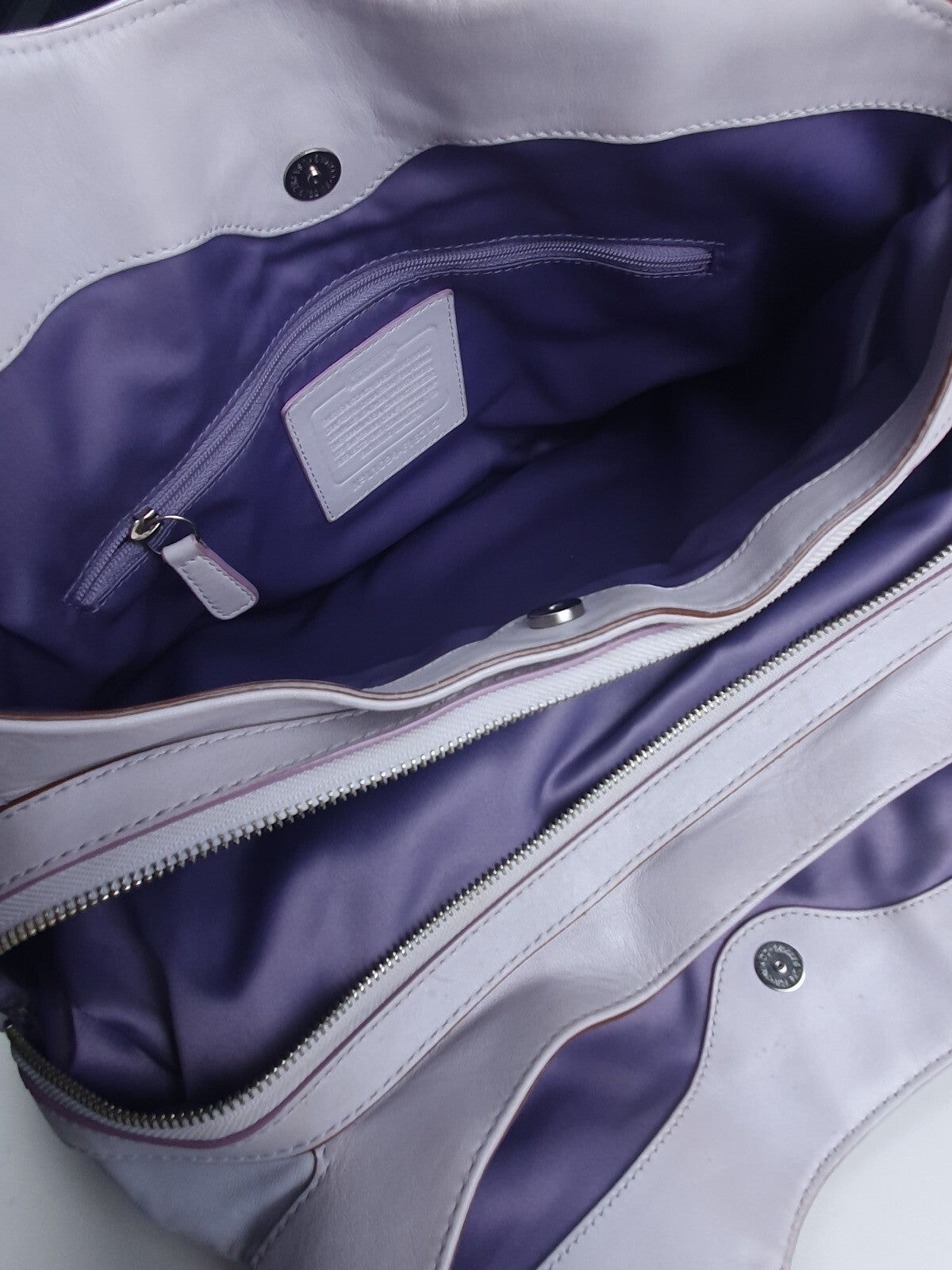 Coach Lavender Leather Shoulder Bag