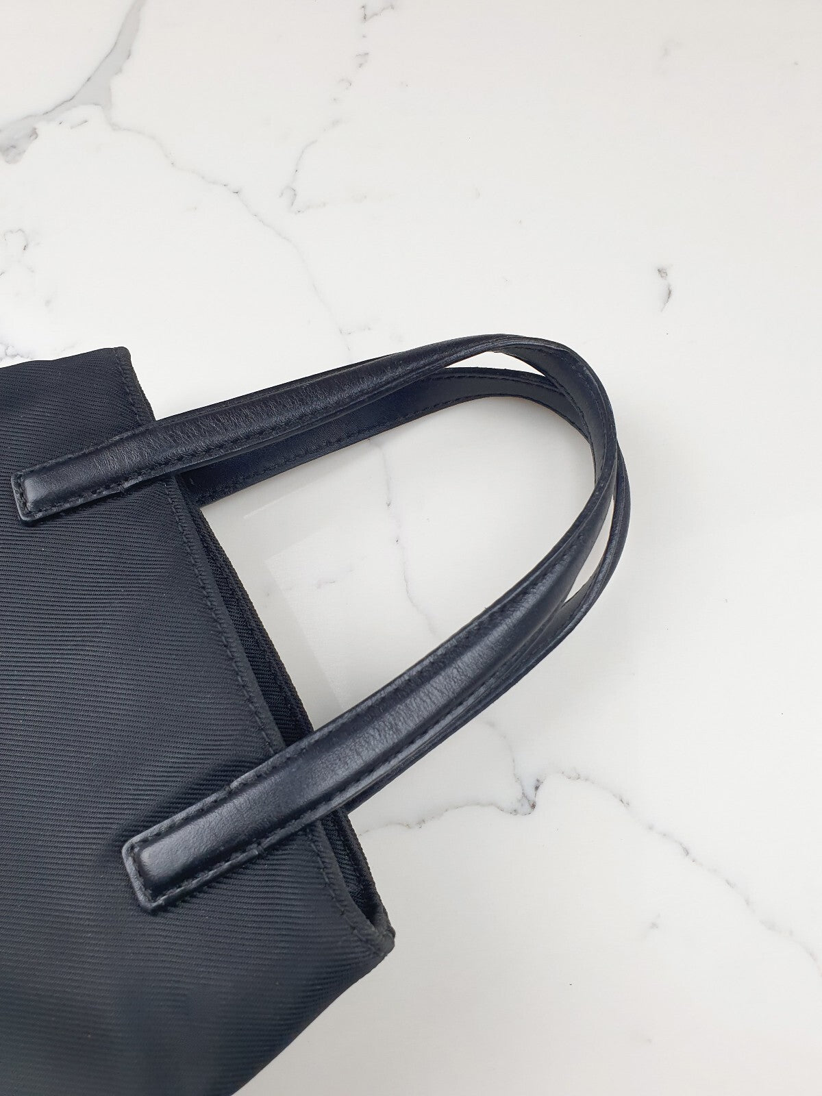 Coach Black Nylon and Leather Mini Tote Bag