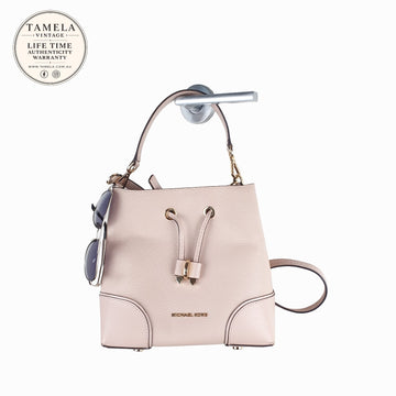 Michael Kors Blush Pink Leather Bucket Bag