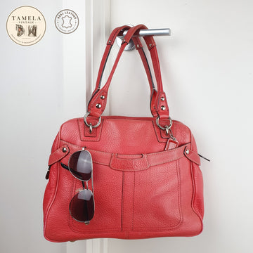 Coach Genuine Full Grain Leather Shoulder Bag