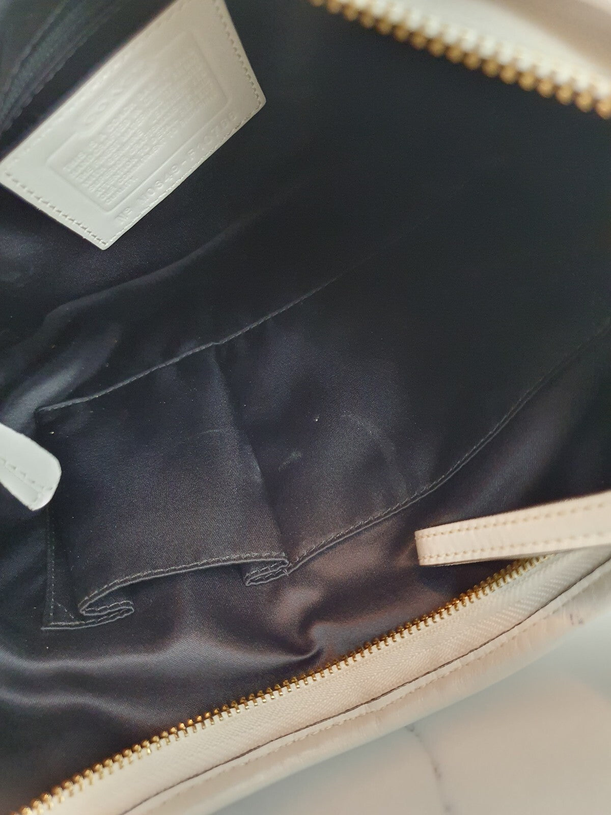 Coach Signature Canvas and White Leather Hobo Shoulder Bag