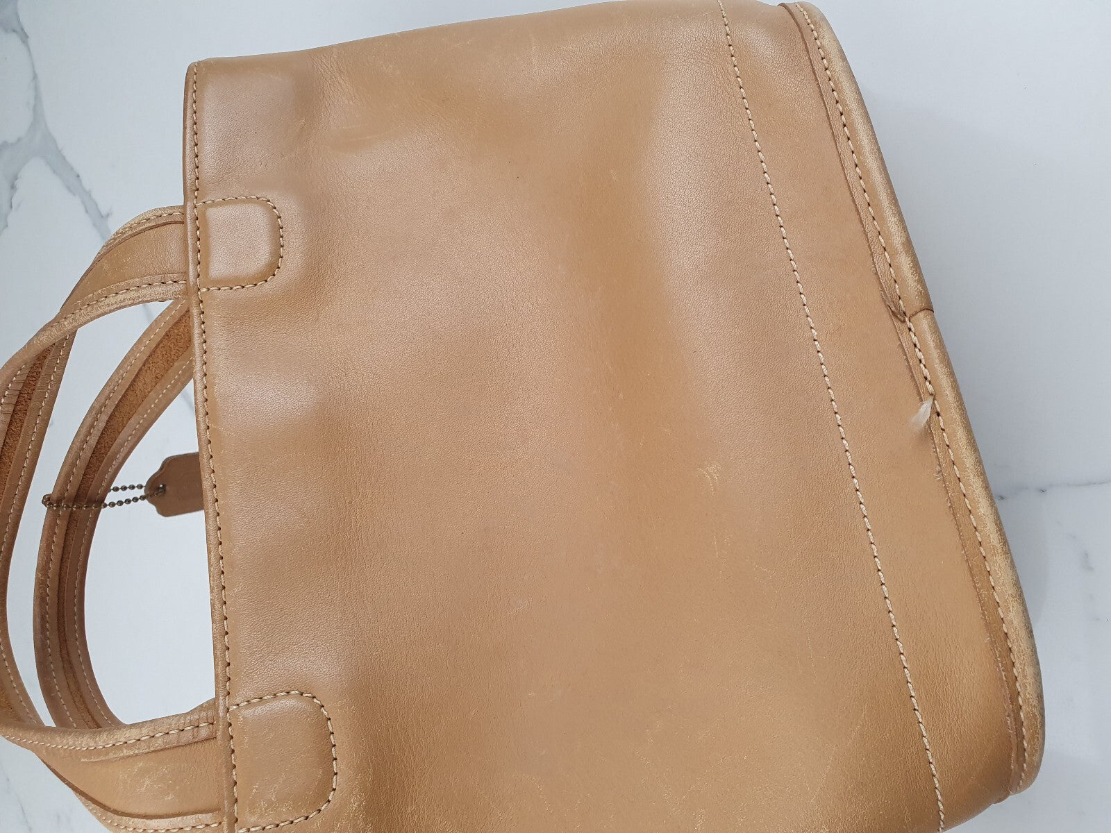 Vintage Coach Tan Leather Small Handbag 9301 made in USA
