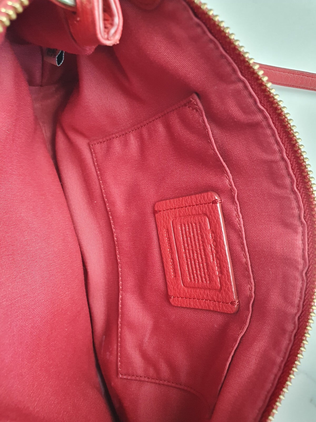 Coach Red Leather Crossbody Bag