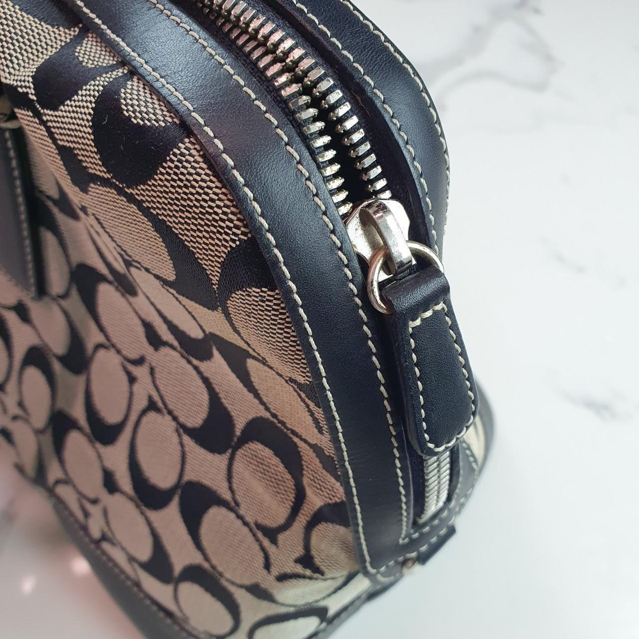 Authentic Coach black and grey signature satchel bag