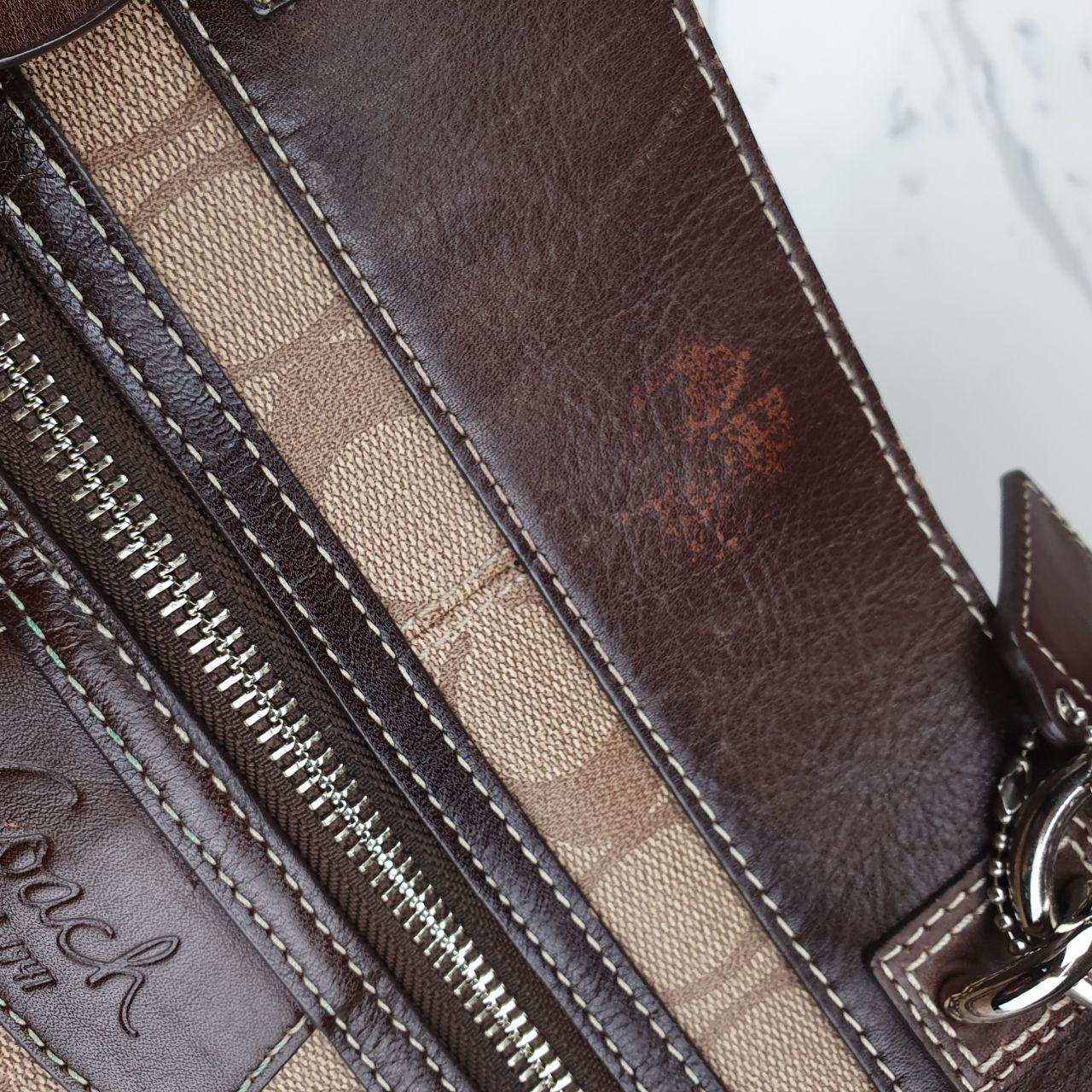Coach Signature Canvas and Leather Tote Bag