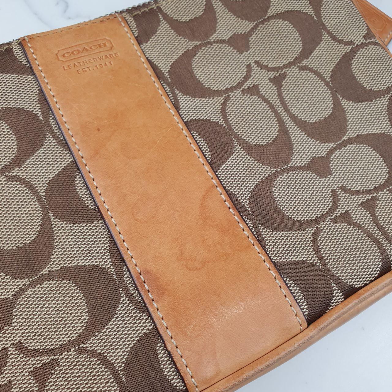 Coach Signature Canvas and Leather Small Shoulder Bag